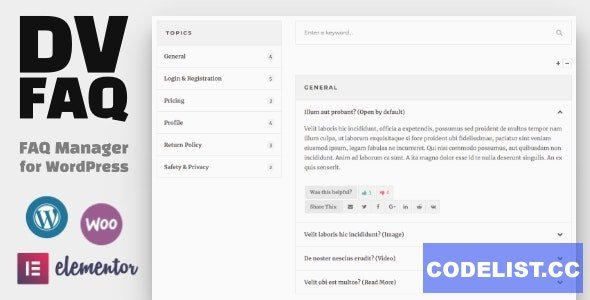 DV FAQ v1.3 - Advanced WordPress FAQ Plugin