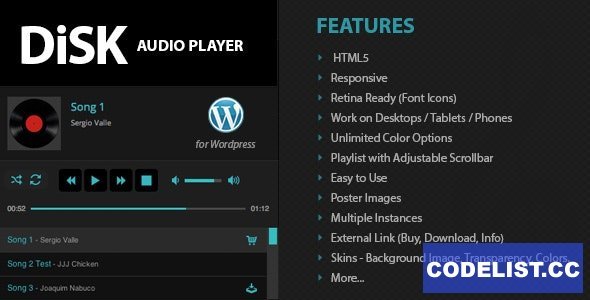 Disk Audio Player For WordPress v2.9