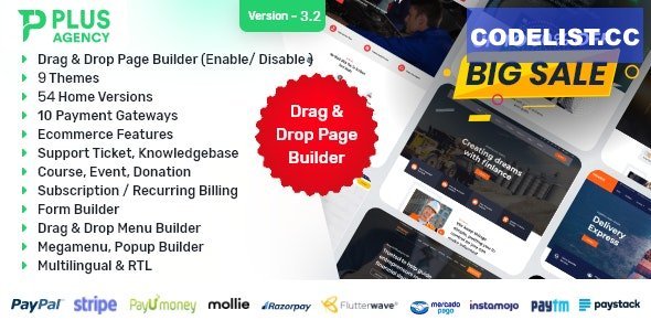 PlusAgency v3.2 - Multipurpose Website CMS / Business CMS - nulled