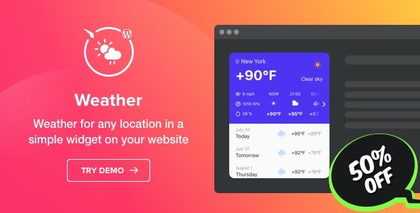 Weather Forecast v1.3.0 - WordPress Weather Plugin