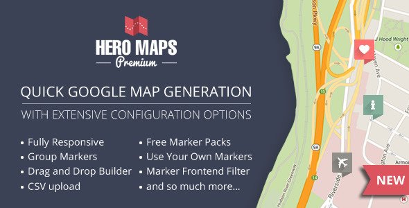 Hero Maps Premium v2.3.0 - Responsive Google Maps Plugin