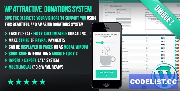 WP Attractive Donations System v1.17 - Easy Stripe &amp; Paypal donations