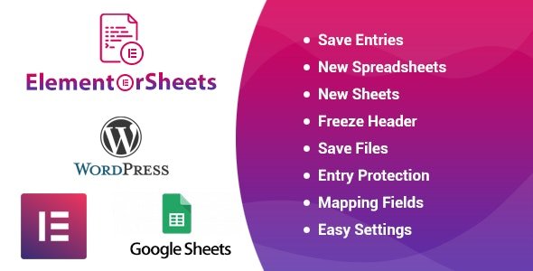 ElementorSheets v2.0 - Elementor Pro Form Google Spreadsheet Addon