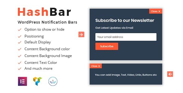 HashBar Pro v1.1.6 - WordPress Notification Bar