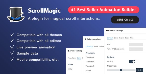 Scroll Magic v4.1.1 - Scrolling Animation Builder Plugin
