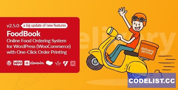 FoodBook v2.6.0 - Online Food Ordering System for WordPress with One-Click Order Printing