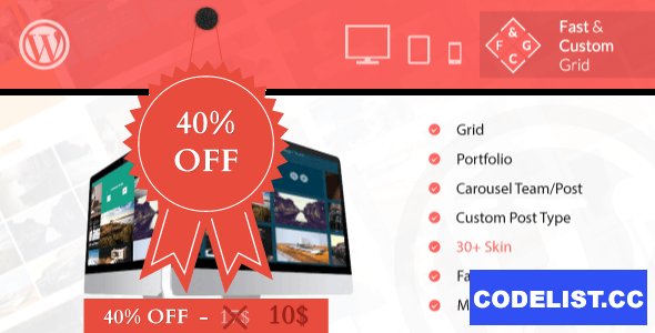 Fast &amp; Custom Grid v1.0 - Wordpress Plugin