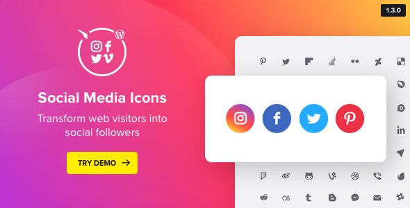 WordPress Social Media Icons v1.7.0 - Social Icons Plugin