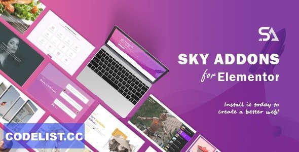 Sky Addons v1.0.0 - for Elementor Page Builder WordPress Plugin