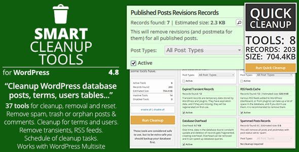 Smart Cleanup Tools v5.0 - Plugin for WordPress
