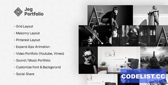 Jeg Portfolio v1.0.1 - Responsive Portfolio &amp; Gallery Plugin For WordPress