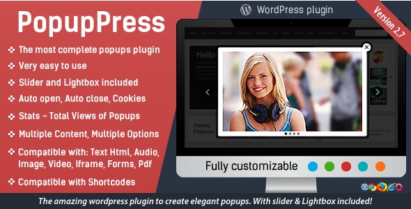 PopupPress v3.1.6 - Popups with Slider & Lightbox for WP