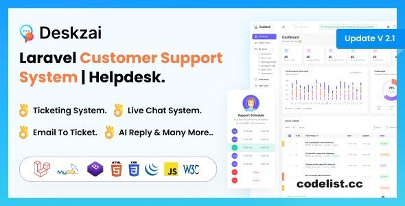 Deskzai v2.6 - Customer Support System - Helpdesk - Support Ticket - nulled