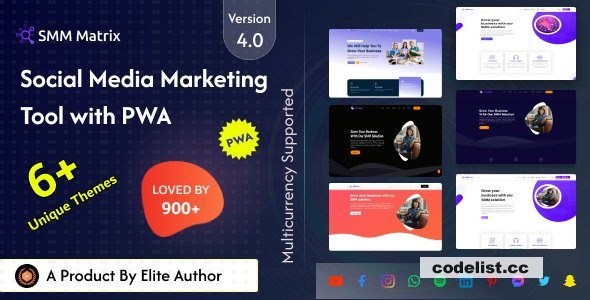 SMM Matrix v4.4 - Social Media Marketing Panel with PWA - nulled