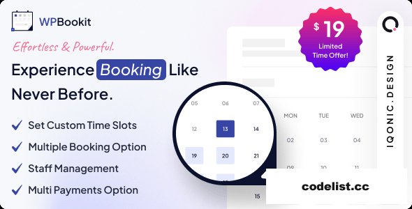 WPBookit v1.6.15 - Appointment Booking WordPress Plugin