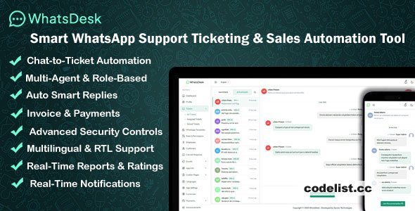 WhatsDesk v1.0 – Smart WhatsApp Support Ticketing &amp; Sales Automation Tool
