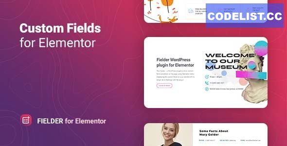 Fielder v1.0.0 - WordPress Custom Fields for Elementor