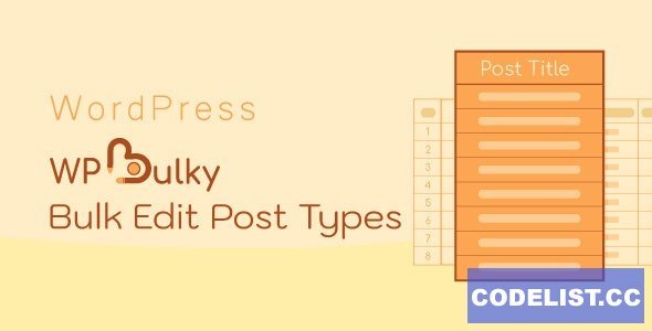 WPBulky v1.0.1 - WordPress Bulk Edit Post Types