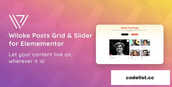 Wiloke Posts Grid &amp; Slider for Elementor v1.0.0