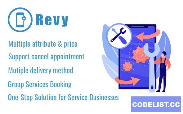 Revy v1.5 - WordPress booking system for repair service industries