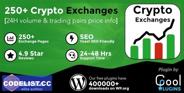 Cryptocurrency Exchanges List Pro v2.8.5 - WordPress Plugin