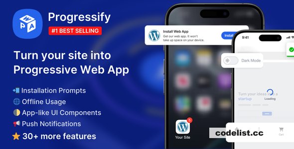 Progressify v1.0.4 - Progressive Web App (PWA) for WordPress