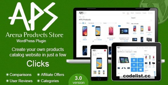 Arena Products Store v3.0 - WordPress Plugin